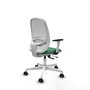 PIQUERAS Y CRESPO Silla de oficina Cilanco con mecanismo Sincro/Traslack Verde esmeralda y Blanco