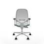 PIQUERAS Y CRESPO Silla de oficina Cilanco con mecanismo Sincro/Traslack Verde esmeralda y Blanco