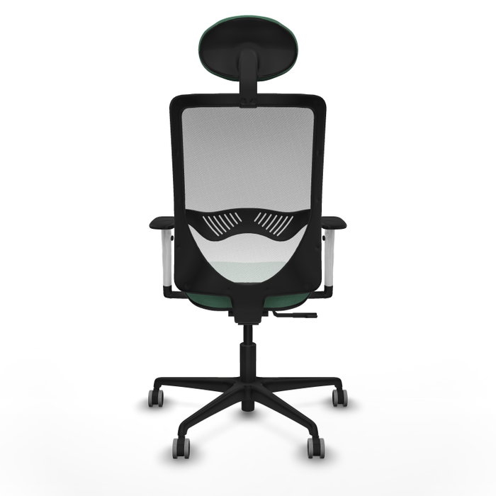 PIQUERAS Y CRESPO Silla de oficina Zulema con mecanismo Sincro, verde esmeralda y blanco PIQUERAS Y CRESPO Silla de oficina Zulema con mecanismo Sincro, verde esmeralda y blanco