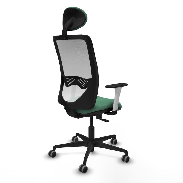 PIQUERAS Y CRESPO Silla de oficina Zulema con mecanismo Sincro, verde esmeralda y blanco PIQUERAS Y CRESPO Silla de oficina Zulema con mecanismo Sincro, verde esmeralda y blanco