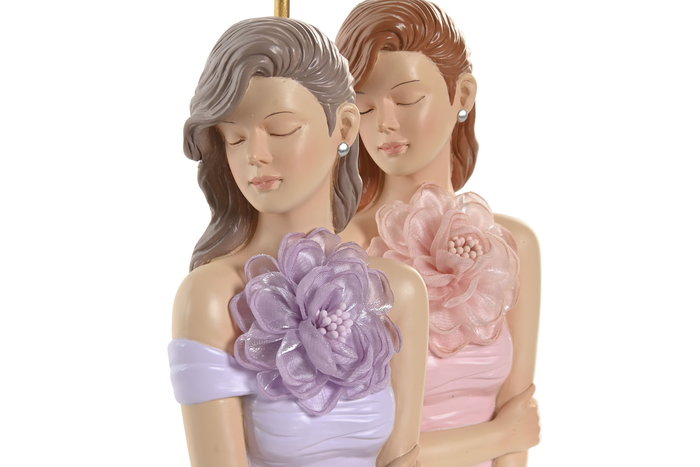 DKD Home Decor Joyero Shabby Lila Rosa 33 x 12.5 x 6 cm (2 Unidades)