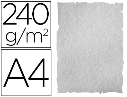 Liderpapel Papel pergamino con bordes gris Din A4 240gr Liderpapel Papel pergamino con bordes gris Din A4 240gr