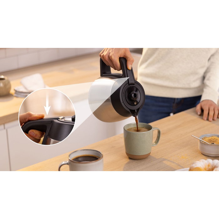Bosch TKA 5M253 Thermo Cafetera de Filtro con Jarra de Acero Inoxidable