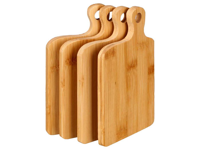 Kinvara Set 4 Tablas de Bambú Marrón 11 x 18 cm (Set de 12)