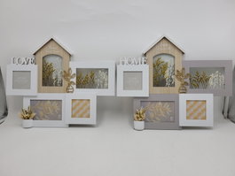 DKD Home Decor Marco Multifoto Nice Day con Diseño Floral, Surtido de 2 Unidades, 46x3x39 cm