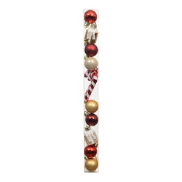 Decoris Adornos para árbol de navidad, modelos variados, tubo 10 uds