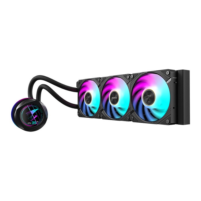 Gigabyte Refrigeración líquida AORUS WATERFORCE X II 360 AIO - 3 ventiladores ARGB 120mm, pantalla LCD, compatible Intel LGA 1700 y AMD AM5 Gigabyte Refrigeración líquida AORUS WATERFORCE X II 360 AIO - 3 ventiladores ARGB 120mm, pantalla LCD, compatible Intel LGA 1700 y AMD AM5