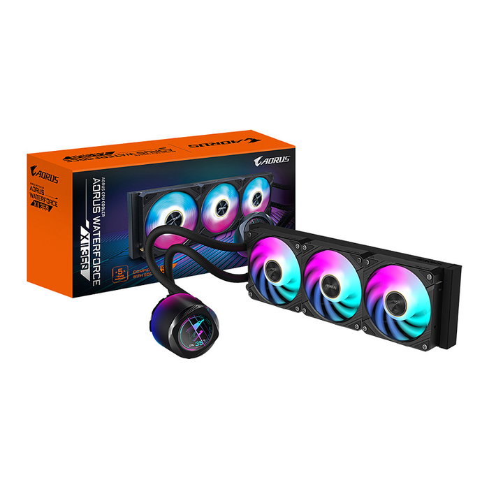 Gigabyte Refrigeración líquida AORUS WATERFORCE X II 360 AIO - 3 ventiladores ARGB 120mm, pantalla LCD, compatible Intel LGA 1700 y AMD AM5 Gigabyte Refrigeración líquida AORUS WATERFORCE X II 360 AIO - 3 ventiladores ARGB 120mm, pantalla LCD, compatible Intel LGA 1700 y AMD AM5