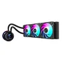 Gigabyte AORUS WATERFORCE X II 360 Liquid CPU Cooler con 3 ventiladores ARGB de 120 mm y pantalla LCD