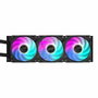 Gigabyte AORUS WATERFORCE X II 360 Liquid CPU Cooler con 3 ventiladores ARGB de 120 mm y pantalla LCD