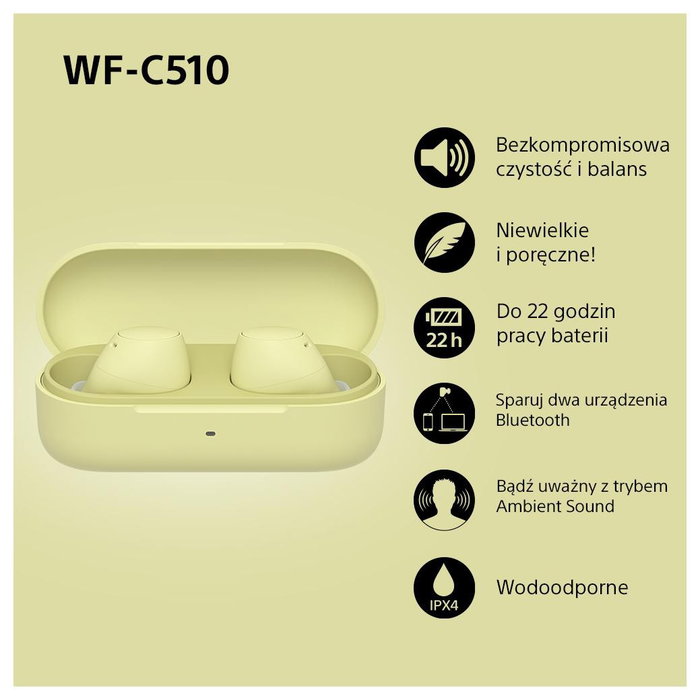 Sony WF-C510 Auriculares True Wireless Amarillo