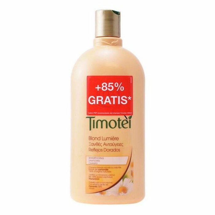 Timotei Reflejos Dorados Champú Color para Cabellos Rubios o con Mechas, Realza el Brillo, Camomila Natural 750 ml Timotei Reflejos Dorados Champú Color para Cabellos Rubios o con Mechas, Realza el Brillo, Camomila Natural 750 ml