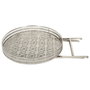 Home Deco Factory Mesa Plegable Metal Diámetro 48 cm Plateada Hierro Decorativa Funcional