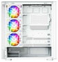 Modecom Volcano AQ500 ARGB Midi Tower Blanca, Carcasa para PC Gaming con Pantalla LCD 6.2" y 4 Ventiladores ARGB
