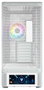 Modecom Volcano AQ500 ARGB Midi Tower Blanca, Carcasa para PC Gaming con Pantalla LCD 6.2" y 4 Ventiladores ARGB