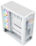 Modecom Volcano AQ500 ARGB Midi Tower Blanca, Carcasa para PC Gaming con Pantalla LCD 6.2" y 4 Ventiladores ARGB