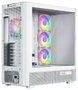 Modecom Volcano AQ500 ARGB Midi Tower Blanca, Carcasa para PC Gaming con Pantalla LCD 6.2" y 4 Ventiladores ARGB