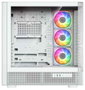 Modecom Volcano AQ500 ARGB Midi Tower Blanca, Carcasa para PC Gaming con Pantalla LCD 6.2" y 4 Ventiladores ARGB