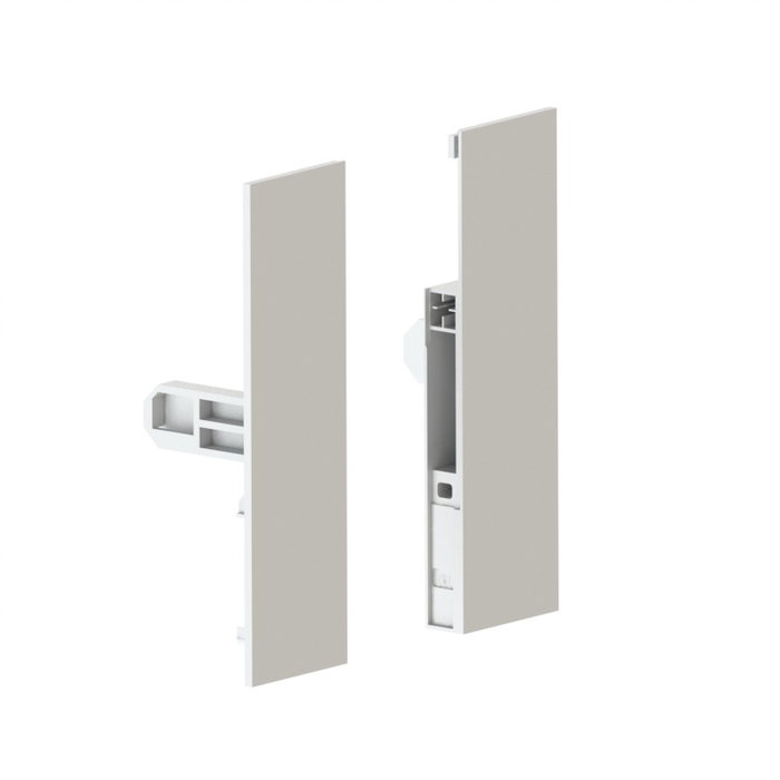 HERRAJES ALK Juego Fijación Frontal Qube H90 H120 H185 Acabado Blanco Altura H120