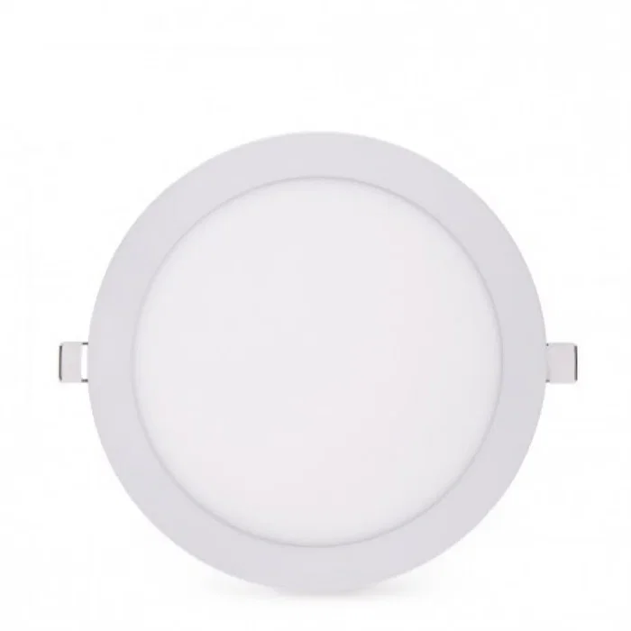 Placa LED Circular 12W 860Lm 4200K [GR-RDP09-12W-W-EP02] Estuche Personalizado 40.000H Aluminio Blanco Difusor Opalizado IP25 85-265VAC