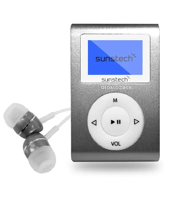 Sunstech MP3 Reproductor Dedalo III 8GB Gris con Radio FM, Pantalla 1.1", Grabación de Voz, Clip y Carga por USB, Incluye Auriculares Sunstech MP3 Reproductor Dedalo III 8GB Gris con Radio FM, Pantalla 1.1", Grabación de Voz, Clip y Carga por USB, Incluye Auriculares
