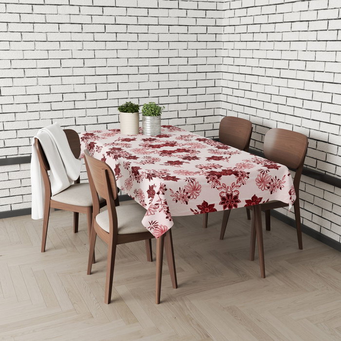Hermia Gravellamc3 Mantel 140 x 180 cm, Mantel de Algodón y Poliéster para Mesa, Elegante y Duradero, Fácil de Limpiar, Blanco