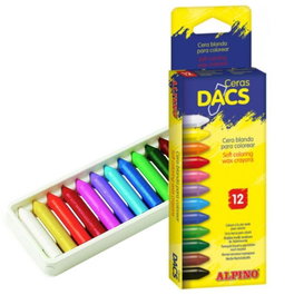 Dacs Estuche de 12 Ceras Blandas Colores Surtidos