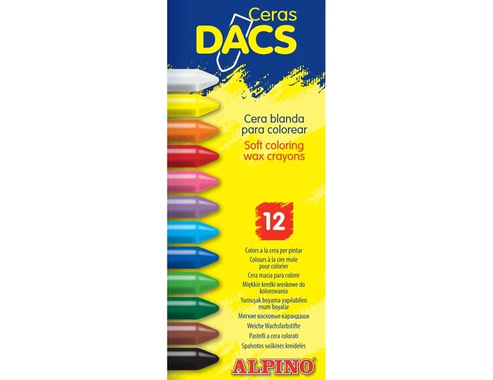 Dacs Lápices de Cera Redondos Caja 12 unidades Colores Surtidos