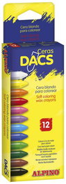 Dacs Lápices de Cera Redondos Caja 12 unidades Colores Surtidos