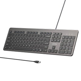 Unitek SlimTap Teclado de Oficina Full-size Gris