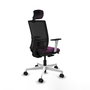 PIQUERAS Y CRESPO Silla de oficina Yunquera Morada con mecanismo Sincro/Traslack