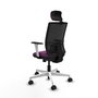 PIQUERAS Y CRESPO Silla de oficina Yunquera Morada con mecanismo Sincro/Traslack