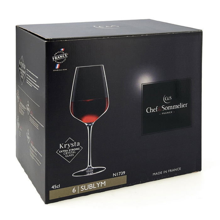 Caja 6 Copas Vino Krysta Sublym Chef & Sommelier 45 cL