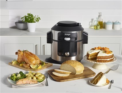 Ninja OL750EU Olla Eléctrica Multifunción 7,5L SmartLid Multi Cooker Max 14 en 1, Cocina a Presión, Freidora de Aire, Combi-Steam