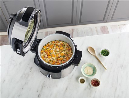 Ninja OL750EU Olla Eléctrica Multifunción 7,5L SmartLid Multi Cooker Max 14 en 1, Cocina a Presión, Freidora de Aire, Combi-Steam