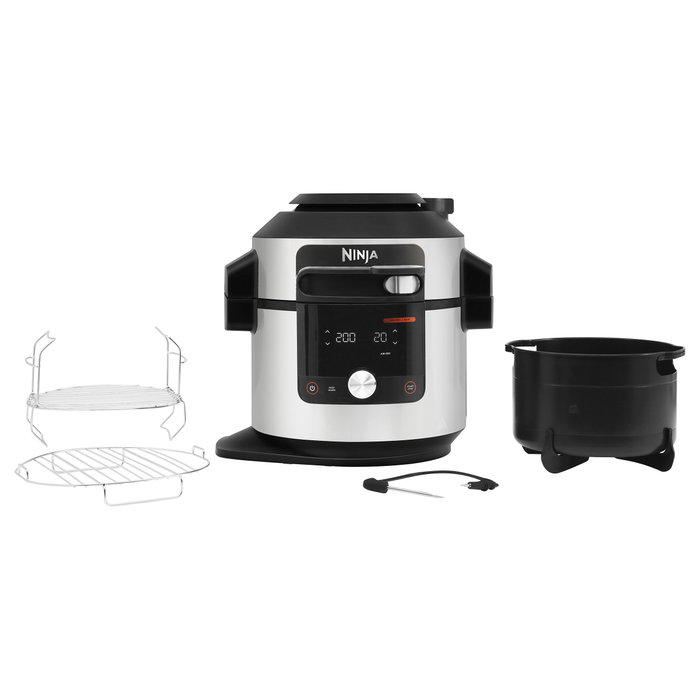 Ninja OL750EU Foodi Multicocina 7.5L 14-en-1, 1760W, 6 Personas, Negro/Acero Inoxidable, Cocina a Vapor, Freír, Hornear, Parrilla, Yogur Ninja OL750EU Foodi Multicocina 7.5L 14-en-1, 1760W, 6 Personas, Negro/Acero Inoxidable, Cocina a Vapor, Freír, Hornear, Parrilla, Yogur