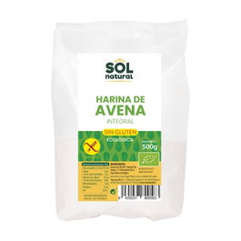 Sol Natural Harina de Avena Integral Bio Sin Gluten 500g