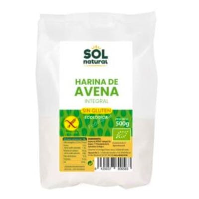 SOLNATURAL Harina De Avena Integral Bio Sin Gluten 500Gr SOLNATURAL Harina De Avena Integral Bio Sin Gluten 500Gr