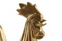 DKD Home Decor Figura Gallo Resina Blanco Dorado 9.5 x 20.7 x 16 cm (4 Unidades)