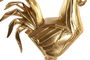 DKD Home Decor Figura Gallo Resina Blanco Dorado 9.5 x 20.7 x 16 cm (4 Unidades)