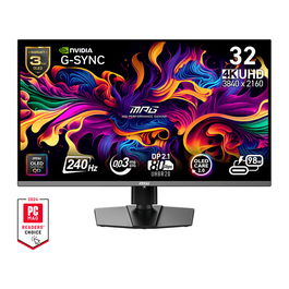 MSI MPG 322URXDE Monitor Gaming 31.5" QD-OLED Flat 4K 240Hz Negro
