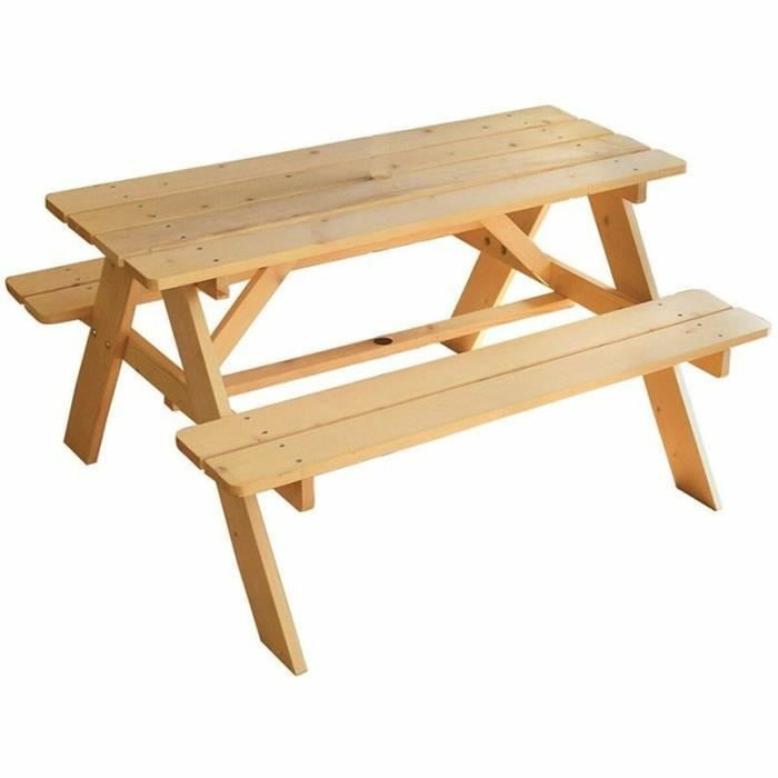 Fun House Mesa de picnic de madera Al.53 x L.95 x P.100 cm Fun House Mesa de picnic de madera Al.53 x L.95 x P.100 cm
