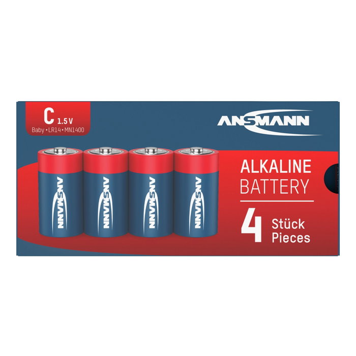 Ansmann Alkaline Baby C LR 14 red-line (4 unidades) Ansmann Alkaline Baby C LR 14 red-line (4 unidades)