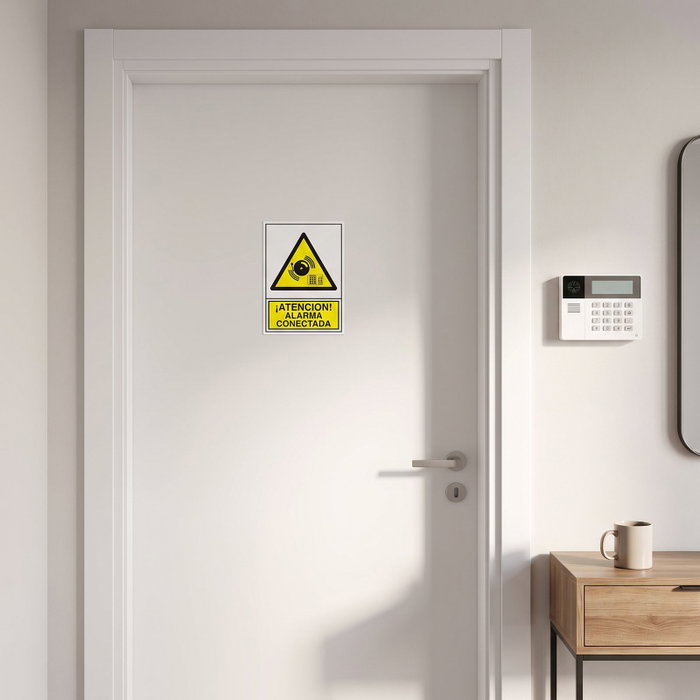 DUVER Señal Adhesiva Alarma Conectada 105x74 mm DUVER Señal Adhesiva Alarma Conectada 105x74 mm
