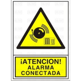 DUVER Señal Adhesiva Alarma Conectada 105x74 mm