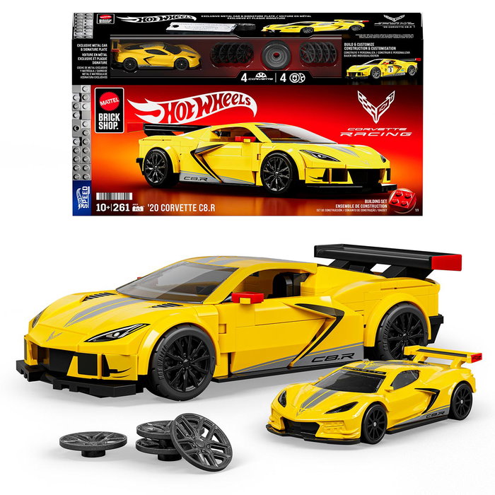 Mattel Hot Wheels Speed Brick Shop Kit de Construcción 1/32 '20 Corvette C8.R Mattel Hot Wheels Speed Brick Shop Kit de Construcción 1/32 '20 Corvette C8.R