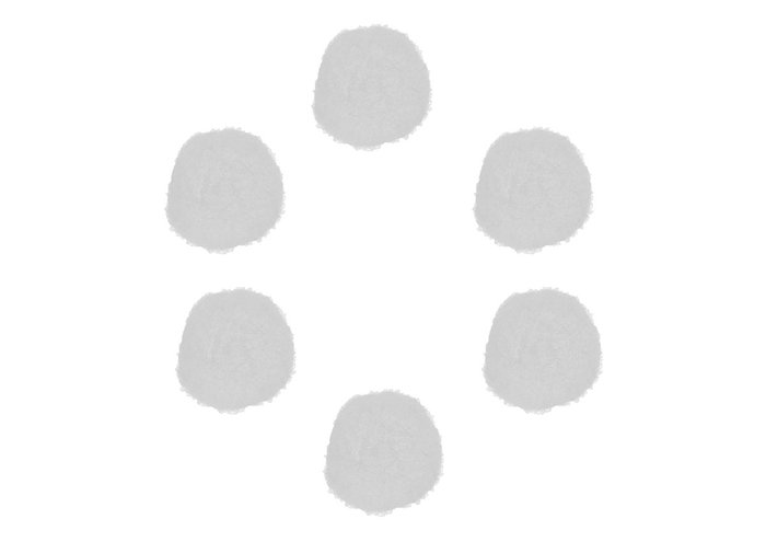 Innspiro Pompones de polipropileno blanco 25mm, 50 unidades Innspiro Pompones de polipropileno blanco 25mm, 50 unidades
