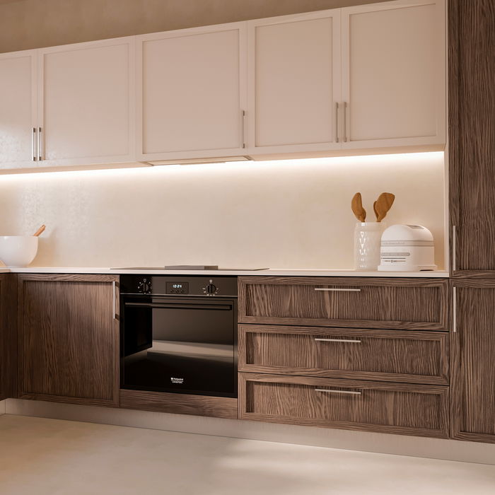 Emuca Lote de 5 tiradores para mueble Paiporta, L192mm, intereje 160mm, Zamak, Niquel Satinado