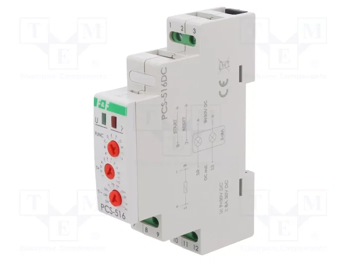 F&F PCS-516DC Relé de tiempo SPDT 8A 9-30VDC F&F PCS-516DC Relé de tiempo SPDT 8A 9-30VDC