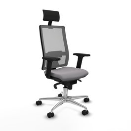 PIQUERAS Y CRESPO Silla de oficina Horna Gris con mecanismo Sincro
